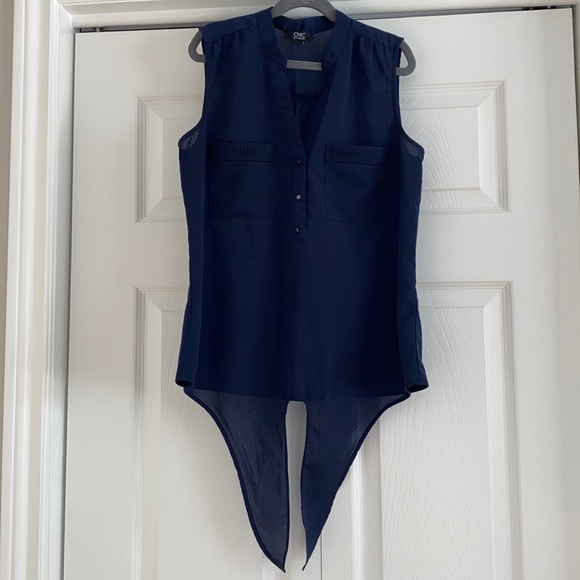 Jacob Blue front tie button down blouse (Size XS) - Picture 1 of 3